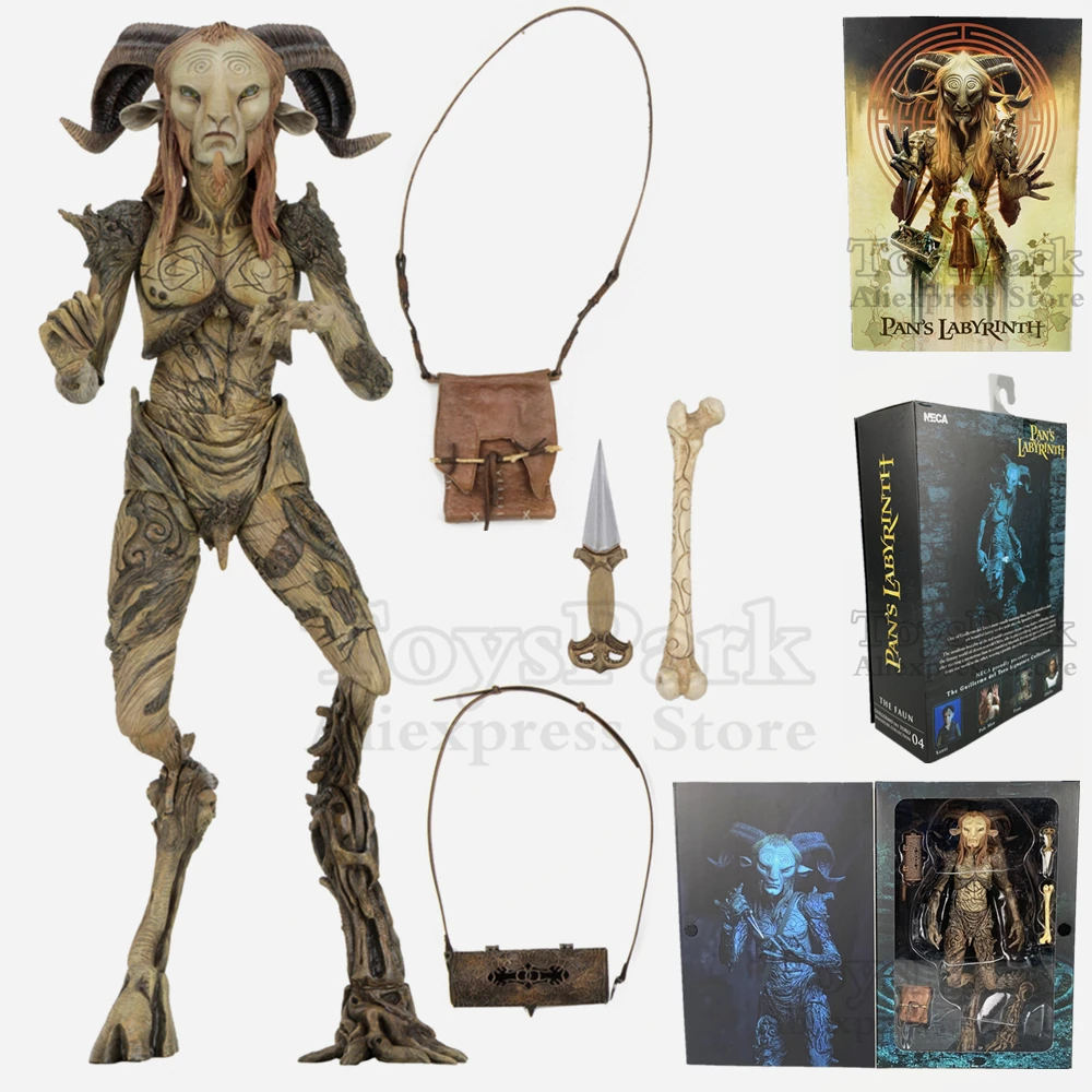 NECA-figura de Acción de El Laberinto del Fauno, juguetes de colección de personajes del Toro, El Laberinto de Pan, Faun, Escala de 7"