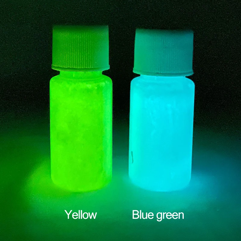 Glow in the Dark 2 Bottles Luminous Paint for Arts Party Decorations Blue Green Phosphor Pigment 20g