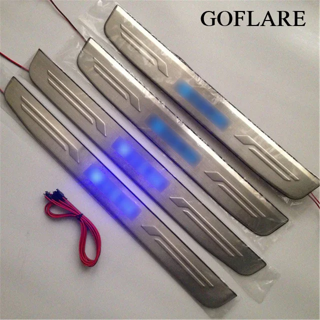 led door sill strip For Toyota Wish AE10 ZNE10 2003 2004 2006-2008 accessories illuminated covers scuff plates sills threshold