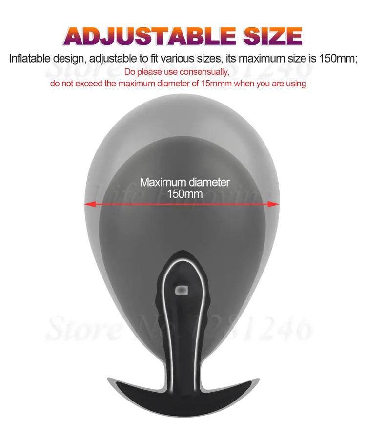 15cm Super Large Inflatable Anal Dildo Pump Built-in Silicone Rod Butt Plugs Men Prostate Massage Anus Dilator Women Sex Toys