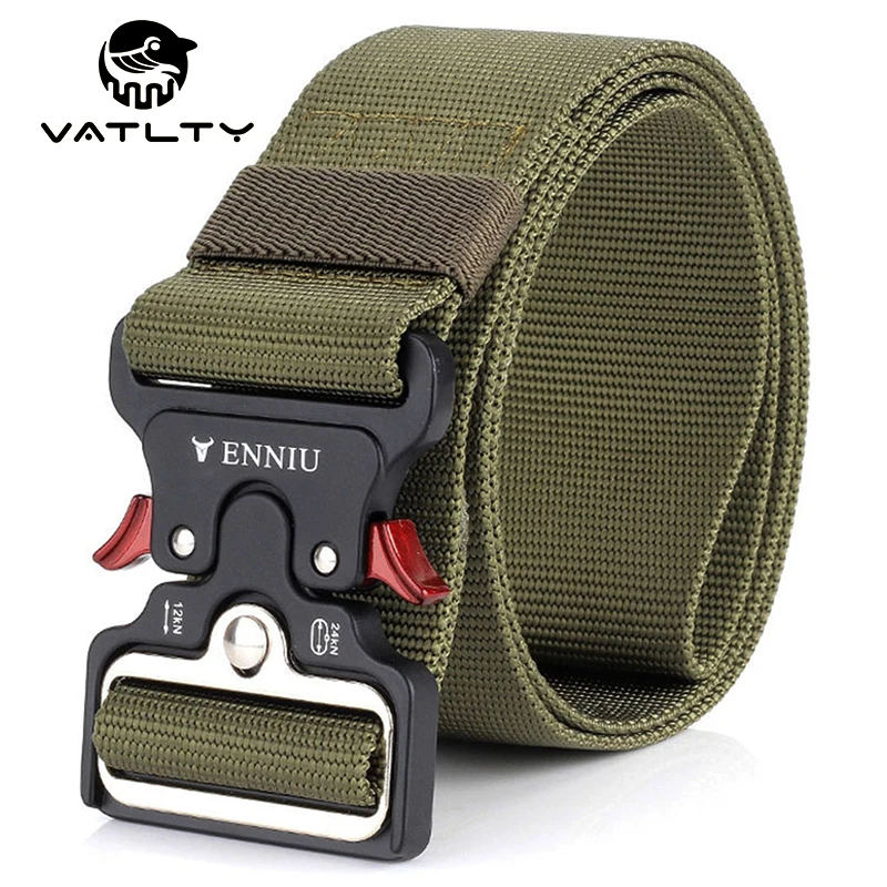 5cm Tactical Belt for Men Alloy Buckle Quick Release Heavy Military Army Belt Soft Tight Nylon Wide Belt Outdoors Girdles Male