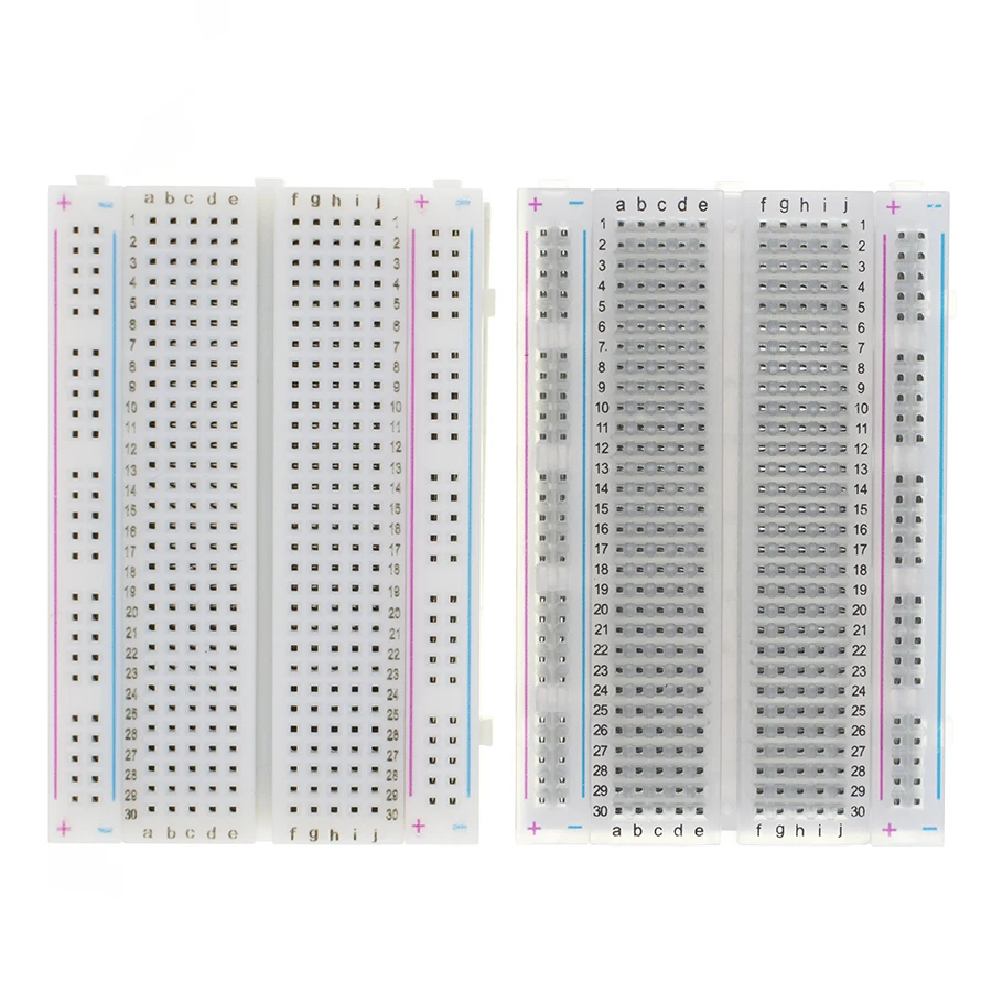 MB-102 MB102 브레드보드 400 830 포인트 65 점퍼 와이어, 무납땜 PCB 브레드 보드 테스트, DIY 전원 모듈 개발