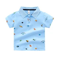 Sales Boat Boys Polo Tshirt Summer Cotton Quality Toddler Tops Tees Children Shirt Kids Clothes