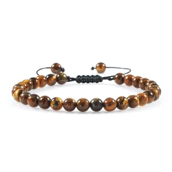 14 Styles Tiger Eye Stone Bracelets Beaded Handmade Rope Braided Bracelet For Women Men Friends Gifts Couples Jewelry Pulseras