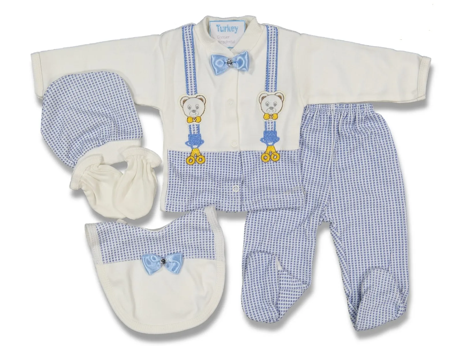 100% Cotton 5 'Piece Baby Boy Clothing Set Newborn Baby Hospital Outlet Newborn Bodysuit Set Baby Clothing, baby Set, Baby Girl