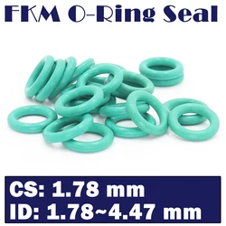 CS1.78mm FKM Rubber O RING ID 1.78/2.57/2.9/3.68/3.94/4.47*1.78 mm 100PCS O-Ring Fluorine Gasket Oil seal Green ORing