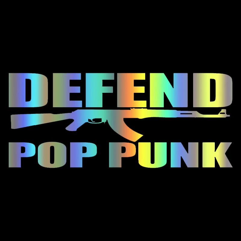 CS-1875# Vinyl Decal Defend Pop Punk Car Sticker Waterproof Car Decor for Auto Truck on Bumper Rear Window Choose Size