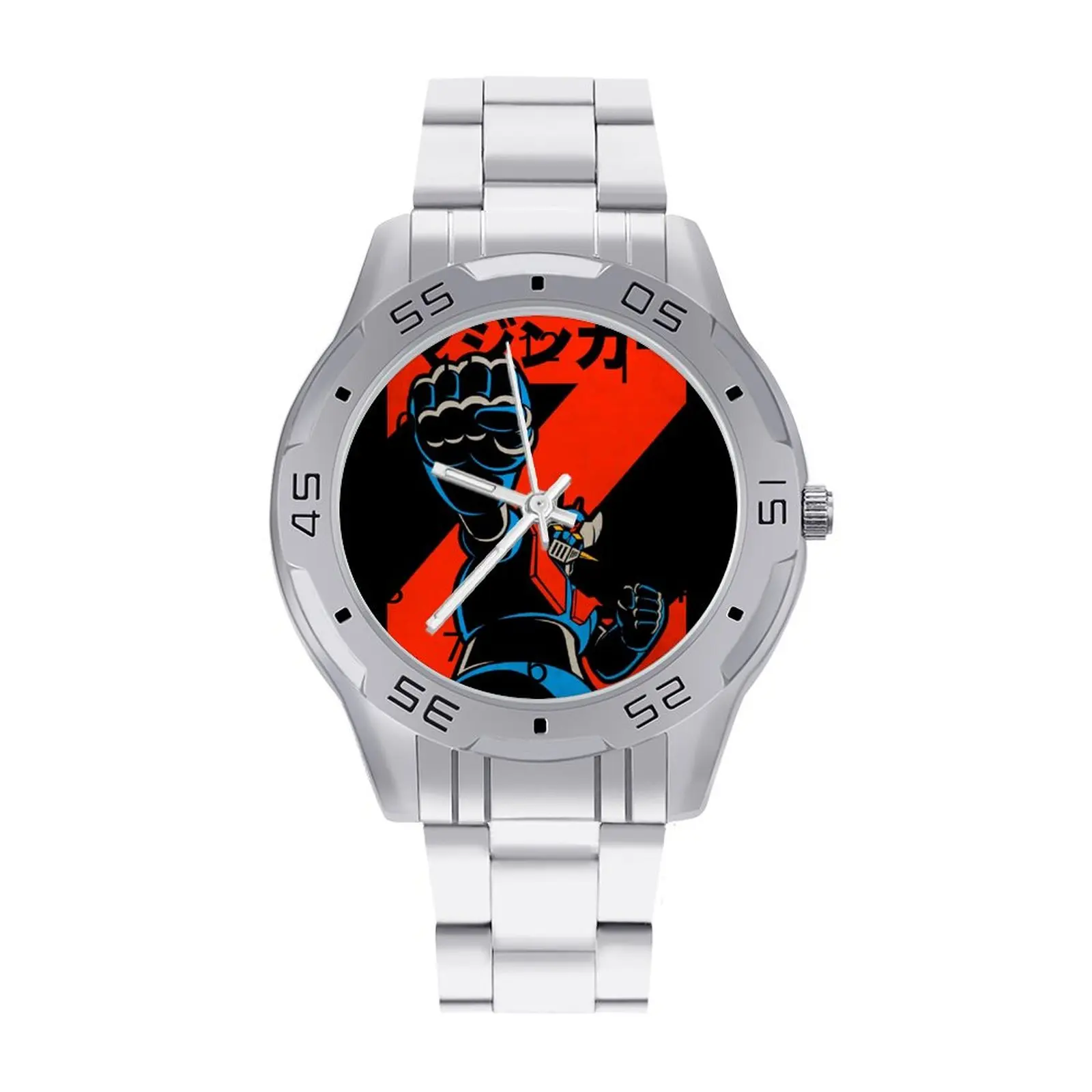 Mazinger Z Quartz Watch Stainless Photo Wrist Watch Boy Office Funny Wideband Wristwatch