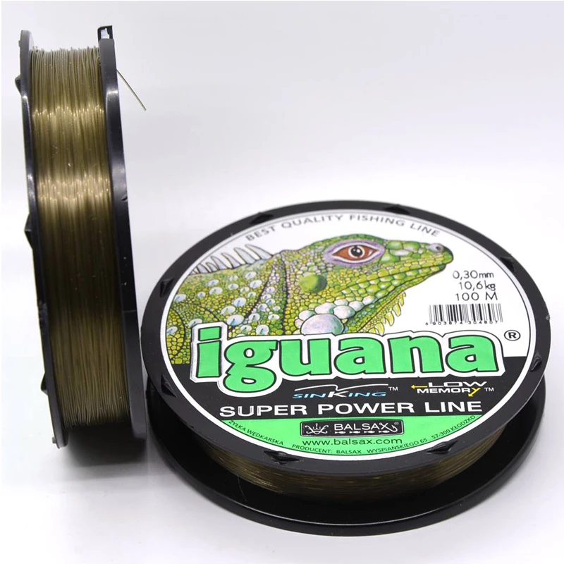 TAKEDO 100M Mainline IGUANA Fishing Line 0.16-0.45MM Super Strong Monofilament Nylon Fishing Line 8-48LBS All For Carp Fishing