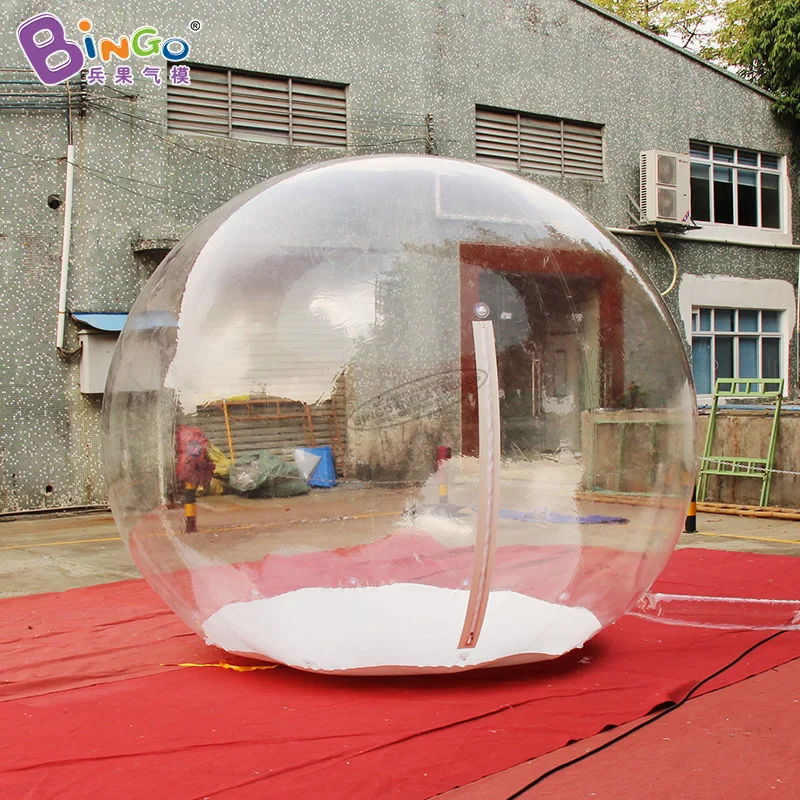 Portable 3x2.4 Meters Inflatable Transparent Round Tent For Camping / 9.8ft Inflated Snow Globe For Christmas Display - Toys