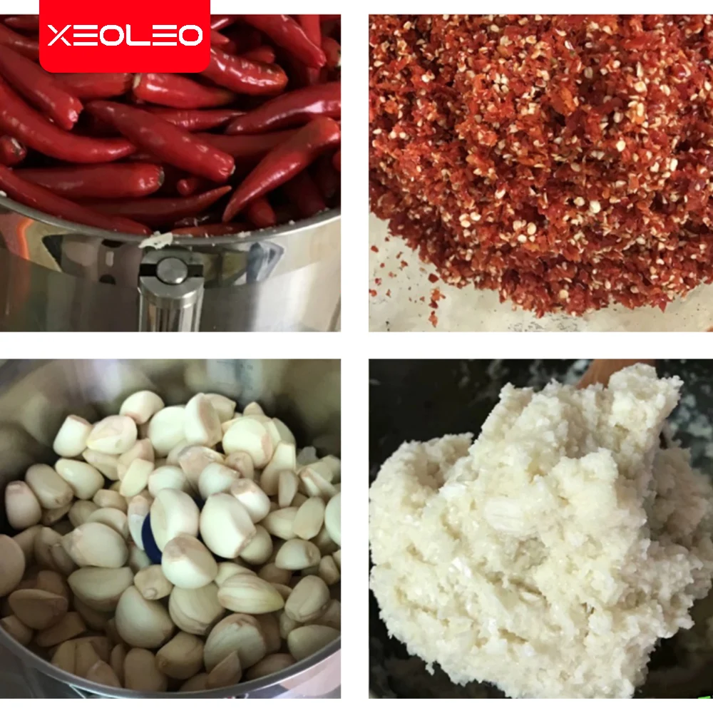 XEOLEO التجارية قطاعة الخضراوات الفاكهة والخضراوات المعالج آلة الفرامل 15L للزنجبيل/الثوم/الفول السوداني/فول الصويا طحن