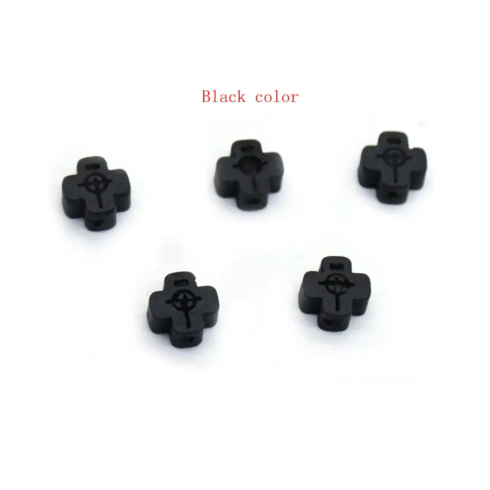 50pcs 10mm Square Wood Cross Pendants Wooden Beads For Necklace/Bracelet/Earring Pendant