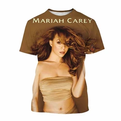 Mariah Carey 3D Printed T Shirt Men Women Summer Fashion Casual Short Sleeve T-shirts Harajuku Streetwear Oversized T-shirt