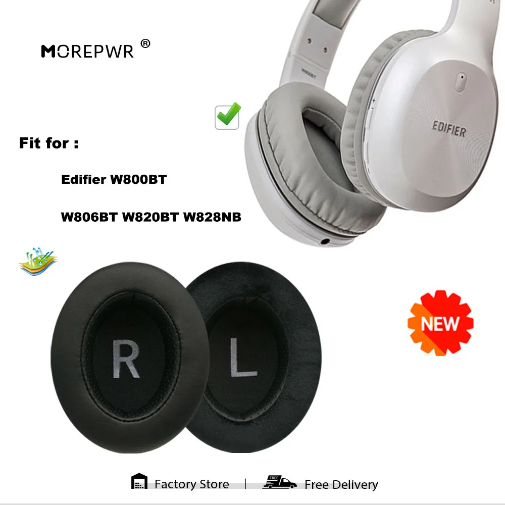 

Morepwr New Upgrade Replacement Ear Pads for Edifier W800BT W806BT W820BT W828NB Headset Parts Leather Cushion Earmuff Earphone