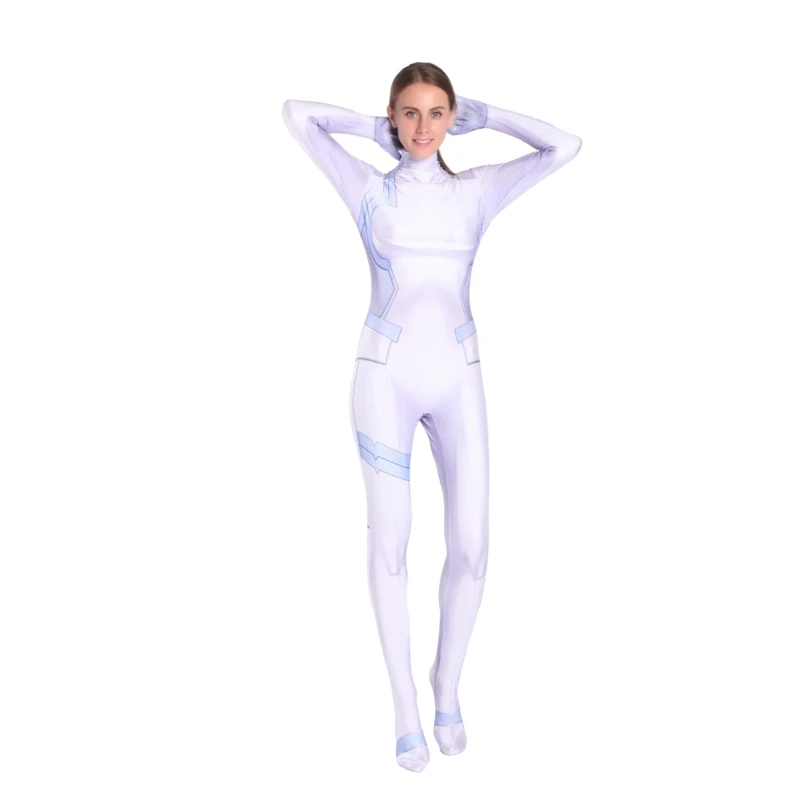 Anime 3D Printing Women DARLING In The FRANXX 02 Zero Two Cosplay Costume Zentai Bodysuit Suit Jumpsuits Halloween Costumes