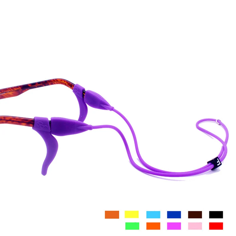 12 kolorów silikonowe łańcuszki do okularów dla dzieci okulary okulary pasek do okularów przeciwsłonecznych opaska sportowa uchwyt na przewód dla dzieci i dorosłych