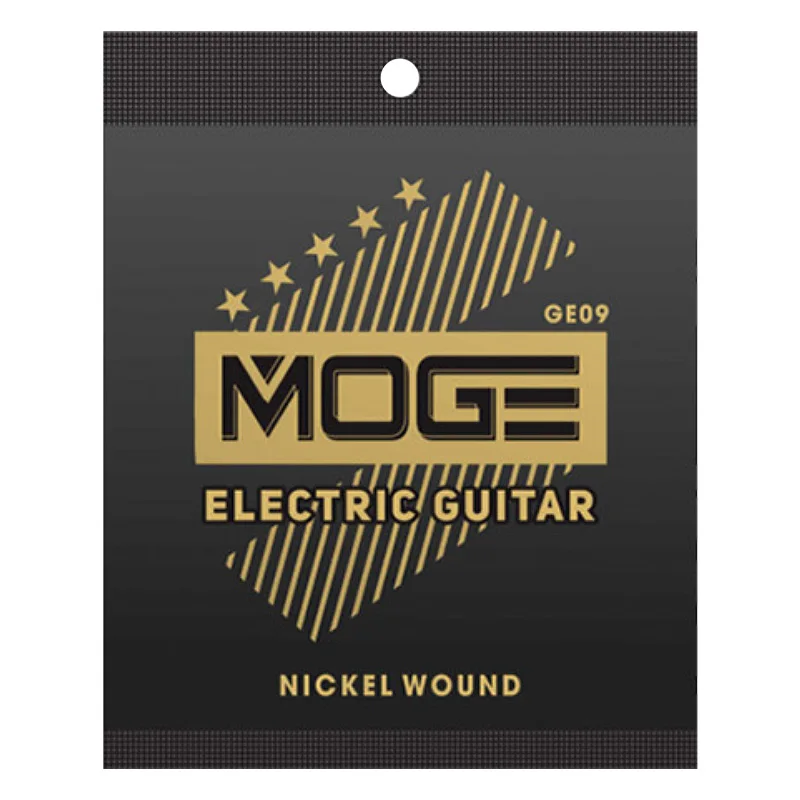 MOGE-Nickel Steel Electric Guitar Strings, GE09, GE10, 009, 010, 1 Set of 6