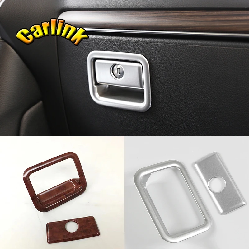 

For Toyota Land Cruiser Prado 150 LC150 FJ150 2010-2017 ABS Matte/Wood Car copilot glove Box handle bowl Cover Trim accessories