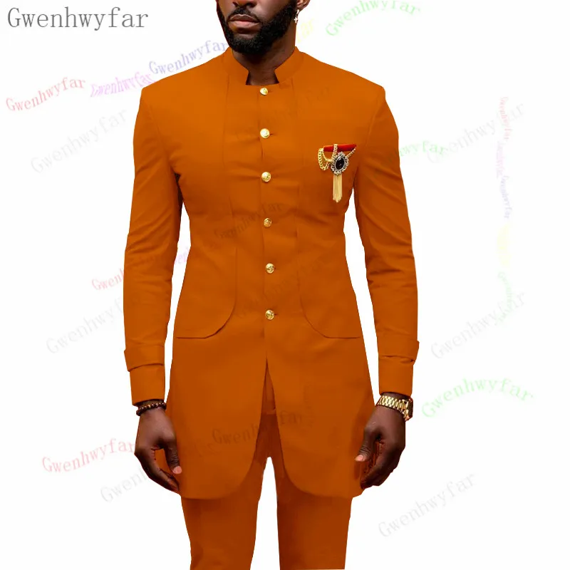 

Gwenhwyfar 2023 New Fashion Tuxedo Men for Wedding 2Pcs Business Suit Blazer Costume Homme Terno (Jacket+Pant) G3019