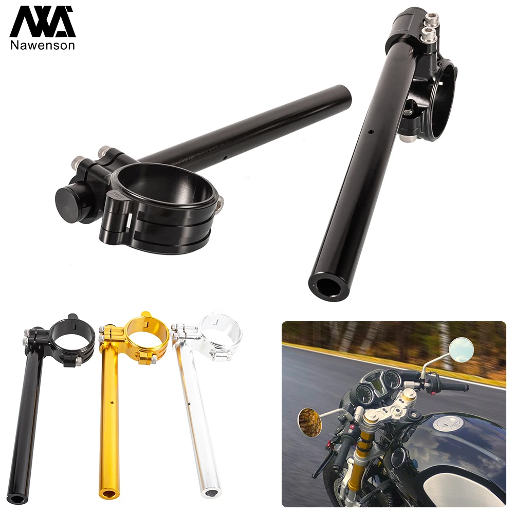 

CNC Aluminum Motorcycle Clip-on Handlebar 55mm Clip 7/8 Inch Bars for R Nine T R9T 2014-2020