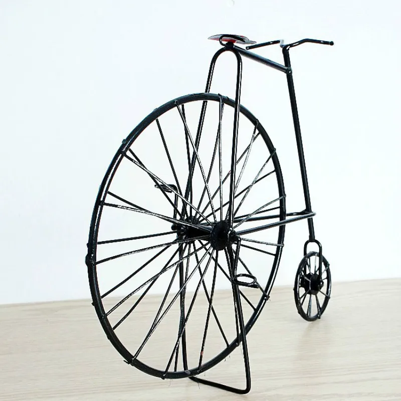 High Simulation English Style Bicycle Model Toy, Diecast Iron Big Wheel Bicycle Replica, Table Decor, Collectable Gift