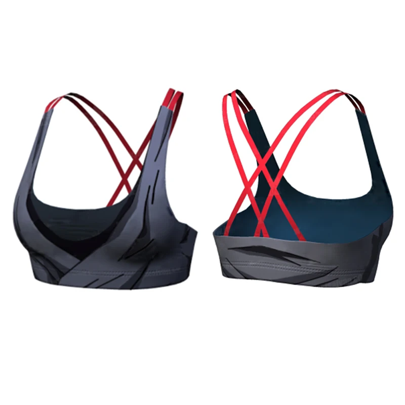 Breathable Women's Bra Fashion Goku BULMA Printed Cosplay Fitness Bra Push Up Tops 2021 New Gym Fitness Women Sports Ruuning Bra