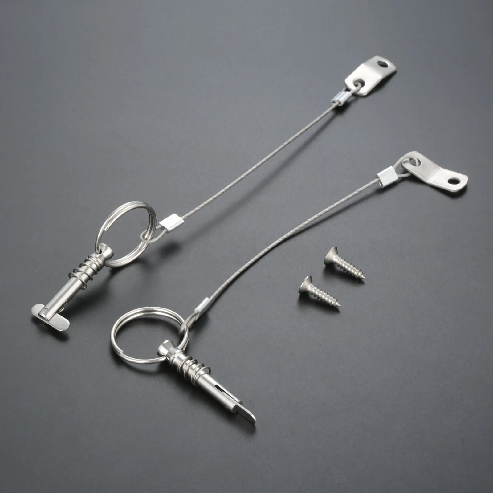 2pcs Quick Release Pin With Lanyard For Boat Bimini Top Deck Hinge Marine Hardware Stainless Steel Rowing Car Repair Accessories