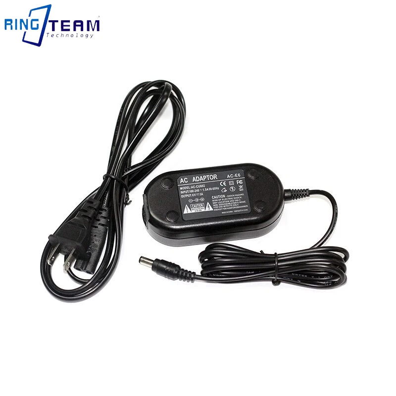 AC-E6 DC5.5*2.5 mm Male Power Adapter Suitable For BLN-1 CP-W126 EP-5A EP-5B Dummy Battery
