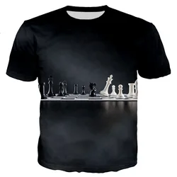 2021 Summer Boys and Girls 3D Printing T-shirt Chess T-shirt Chess and Card Activity Clothing Street Plus Size T-shirt Top