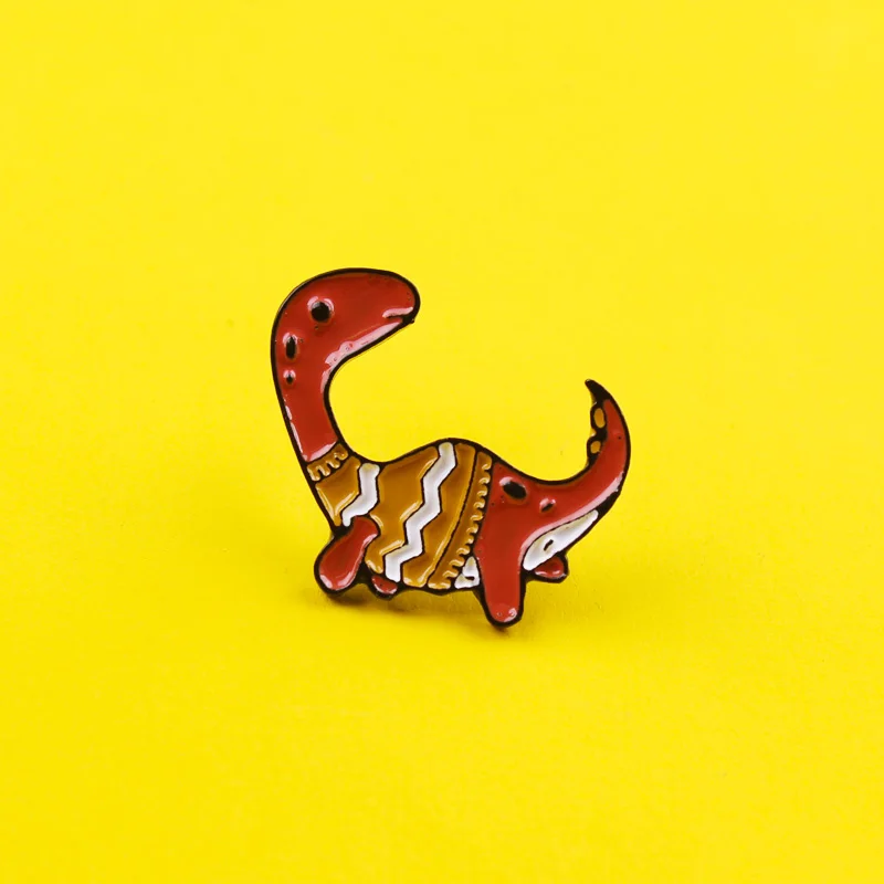 Cute DinosaurBadges Enamel Pin Cartoon Custom Funny Animal Brooches Bag Lapel Pin Badge Plant Jewelry Gift for Kids