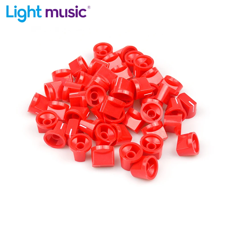 Wholesale 100pcs Plastic Flush Head Guitar Knobs Buttons Amp Amplifier Effect Pedal Knobs Guitar Pot Knob Guitar Parts