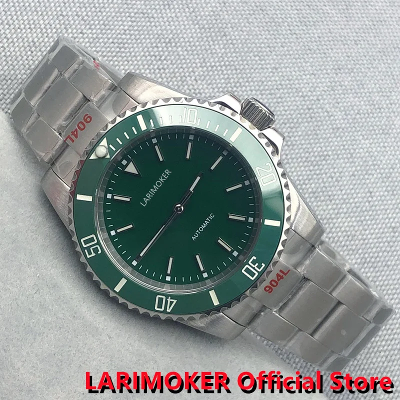 

LARIMOKER New 40mm Luxury Automatic Mechanical Men Stainless Steel Waterproof Sapphire Glass Watch Use 24 Jewel NH35A PT5000