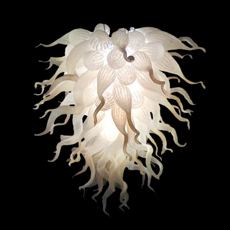 American Pride Hand Blown Glass Chandelier White Color Pendant Lights Art Crafts Home Decoration