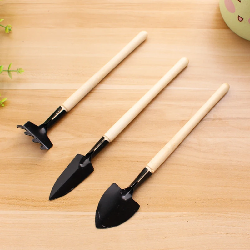 3Pcs/set Mini Garden Shovel Rake Spade For Flowers Potted Plant Hand Succulent Bonsai Tools Home Garden Tools Accessories