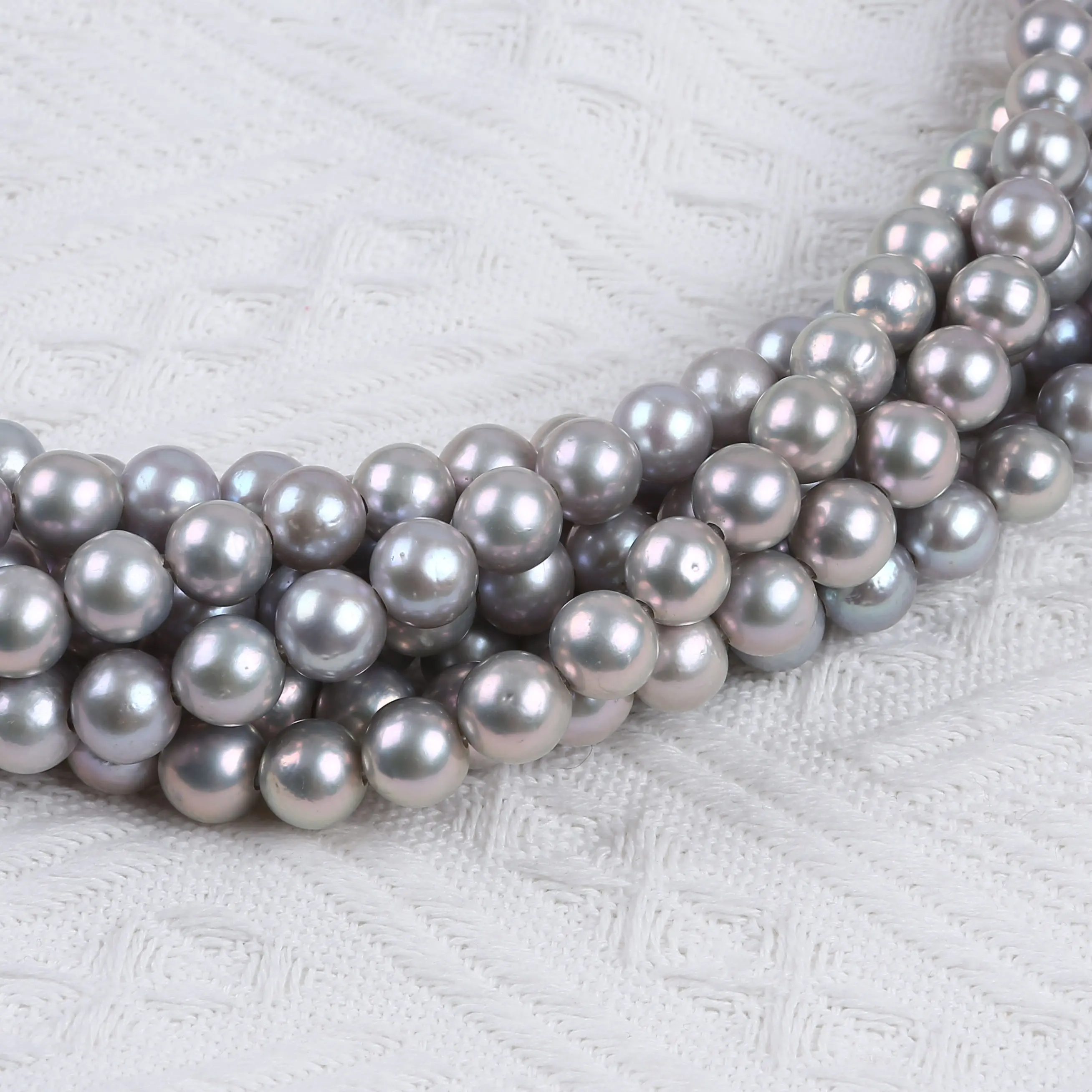 Wholesale 11-14mm Chinese Cultured Edison Round Freshwater Enhanced Pearls Beads Strand For Jewelry Making