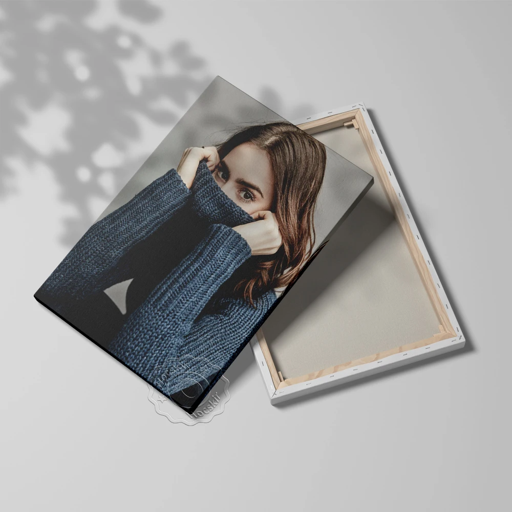 ملصق ليلي كولينز، لوحة فنية جدارية للممثل الأنثوي، مطبوعات فنية للممثلة التلفزيونية، لوحة جدارية على شكل نجمة الفيلم، ديكور جدار غرفة المعيشة #4