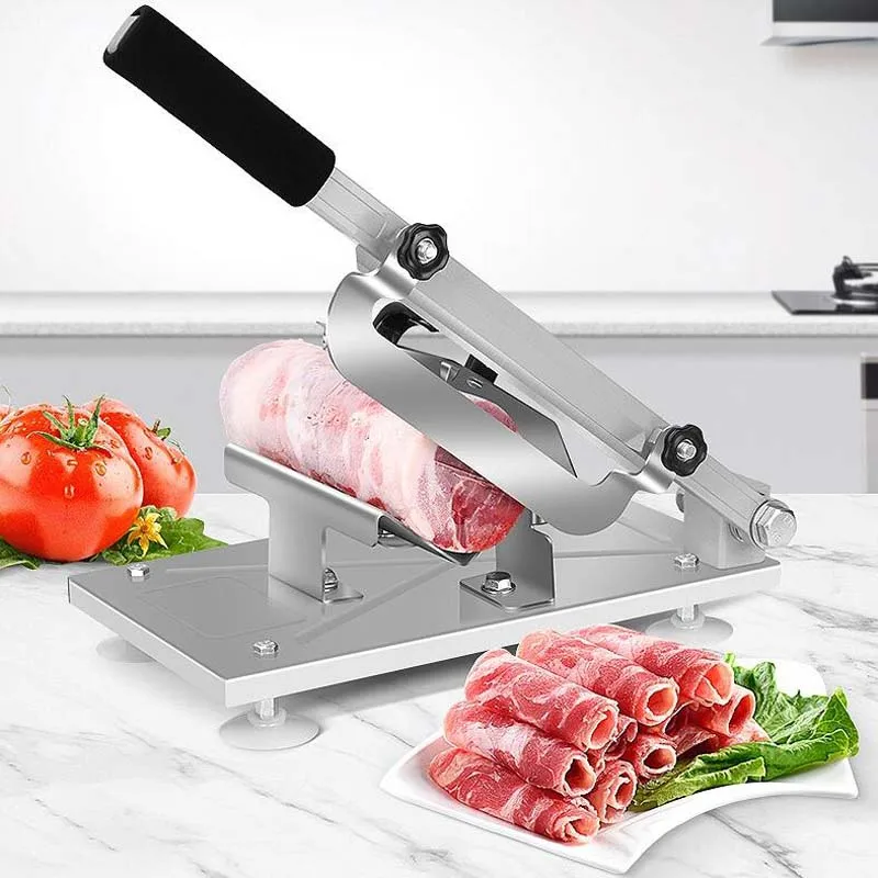 Lamb Meat Slicer Home Manual Meat-cutter Machine Cattle Mutton Roll Frozen Meat Grinder Planing Machines Kitchen hotel tools