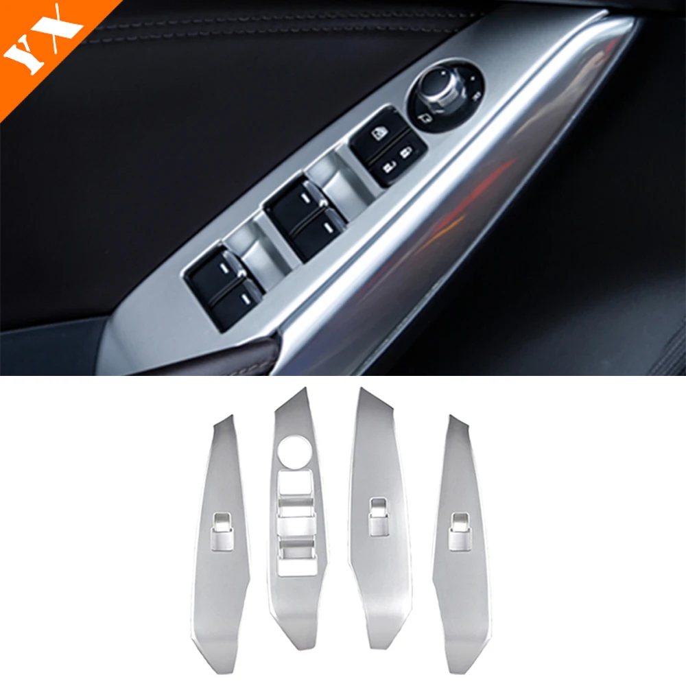 Carbon Silver Red For Mazda 6 Atenza 2013 - 2017 Accessories Car Door Armrest Window Trim Glass Lift Switch Frame Sticker Cover