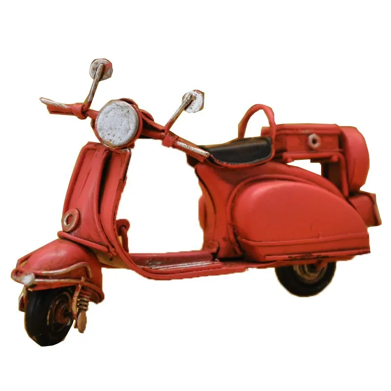 Home Decor Decoration Crafts Figurines Vintage Iron Metal Craft Mini Classic Motorcycle Models