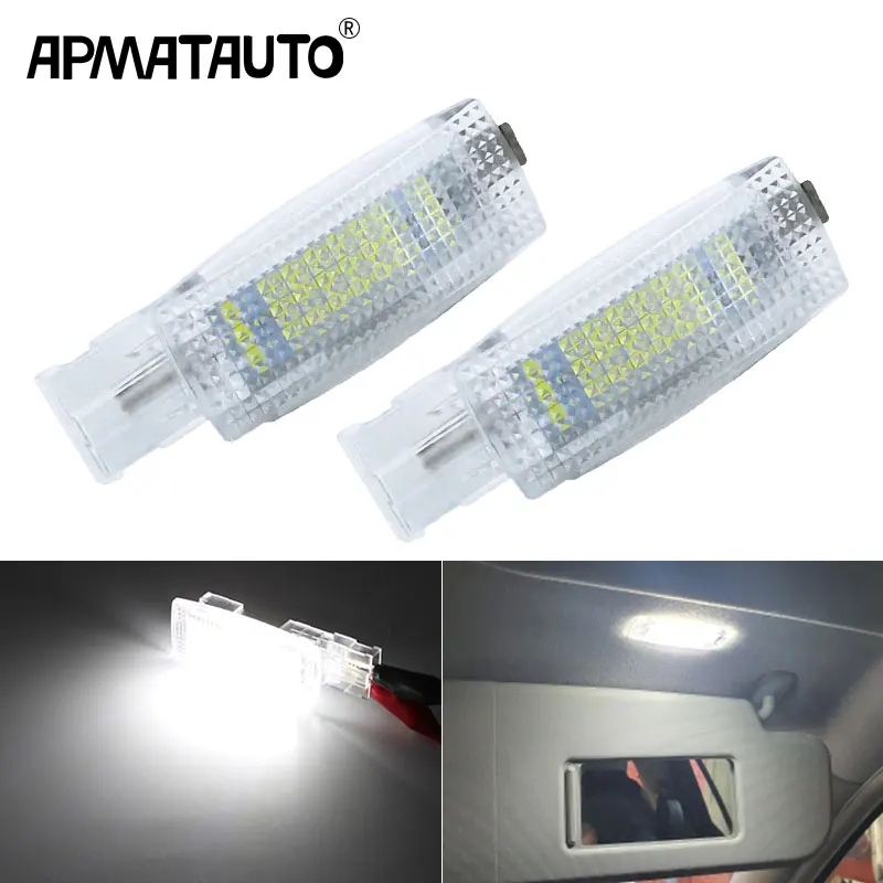 Car LED Canbus Sun visor Reading Lamps Makeup Light For PASSAT B7 CC GOLF 5 6 MK6 PLUS JETTA POLO 6R EOS TIGUAN TOURAN SCIROCCO