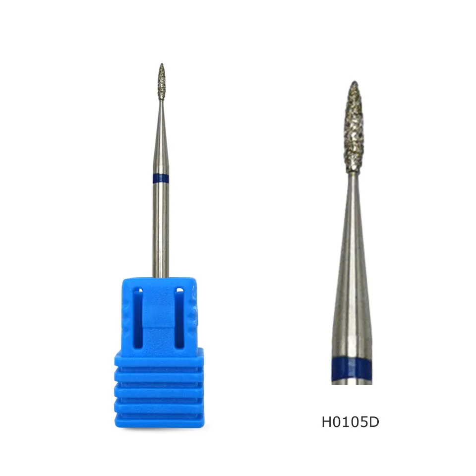 HYTOOS Extra Fine เพชรเจาะเล็บบิต 3/32 "Rotary Diamond Burr Cuticle ทําความสะอาด Bits อุปกรณ์เจาะเล็บเล็บ Mills เครื่องมือ