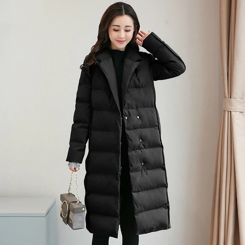 4XL Plus Winter Size Jacket Women Korean Fashion Coat 2023 Long Ladies Clothes Outwear Parkas Tops Chaqueta Mujer LWL811