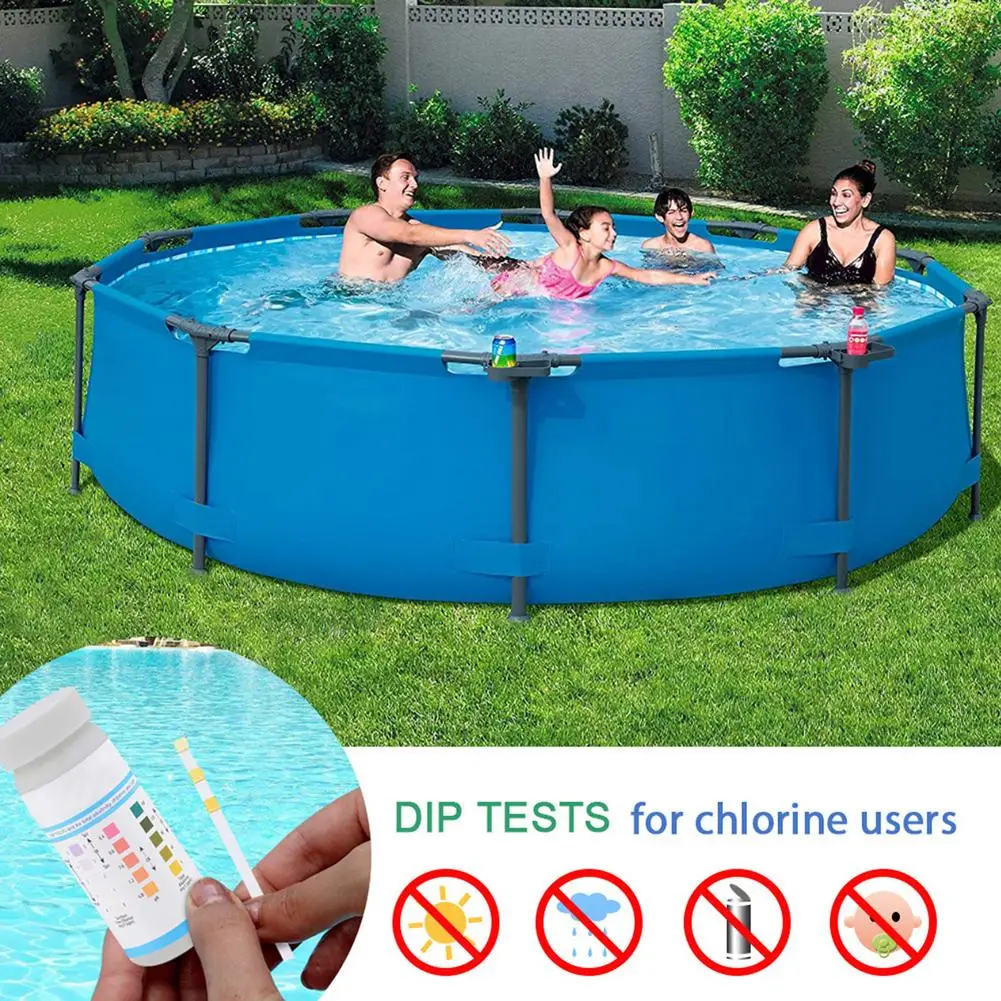 50 Strips Swimming Pool PH Test Paper 3 In 1 Multiple Water Hardness Swimming Pool Spa Chlorine Test Strips Dropshipping