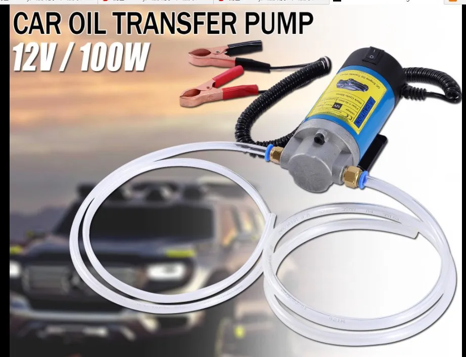 12V 100W Electric Scavenge Suction Transfer Change Pump Portable Small Gear Oil Change Oil Pump