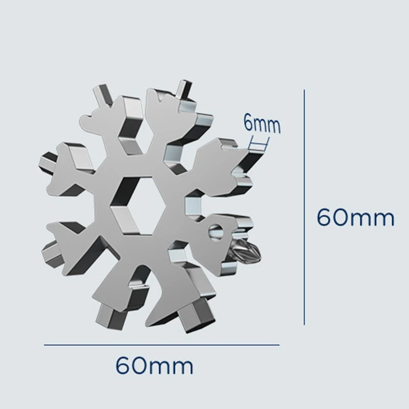 18 In 1 Schneeflocke Schnee Wrench Werkzeug Spanner Hex Wrench Multifunktions Camping Im Freien Überleben Werkzeuge Flasche Opener Schraubendreher