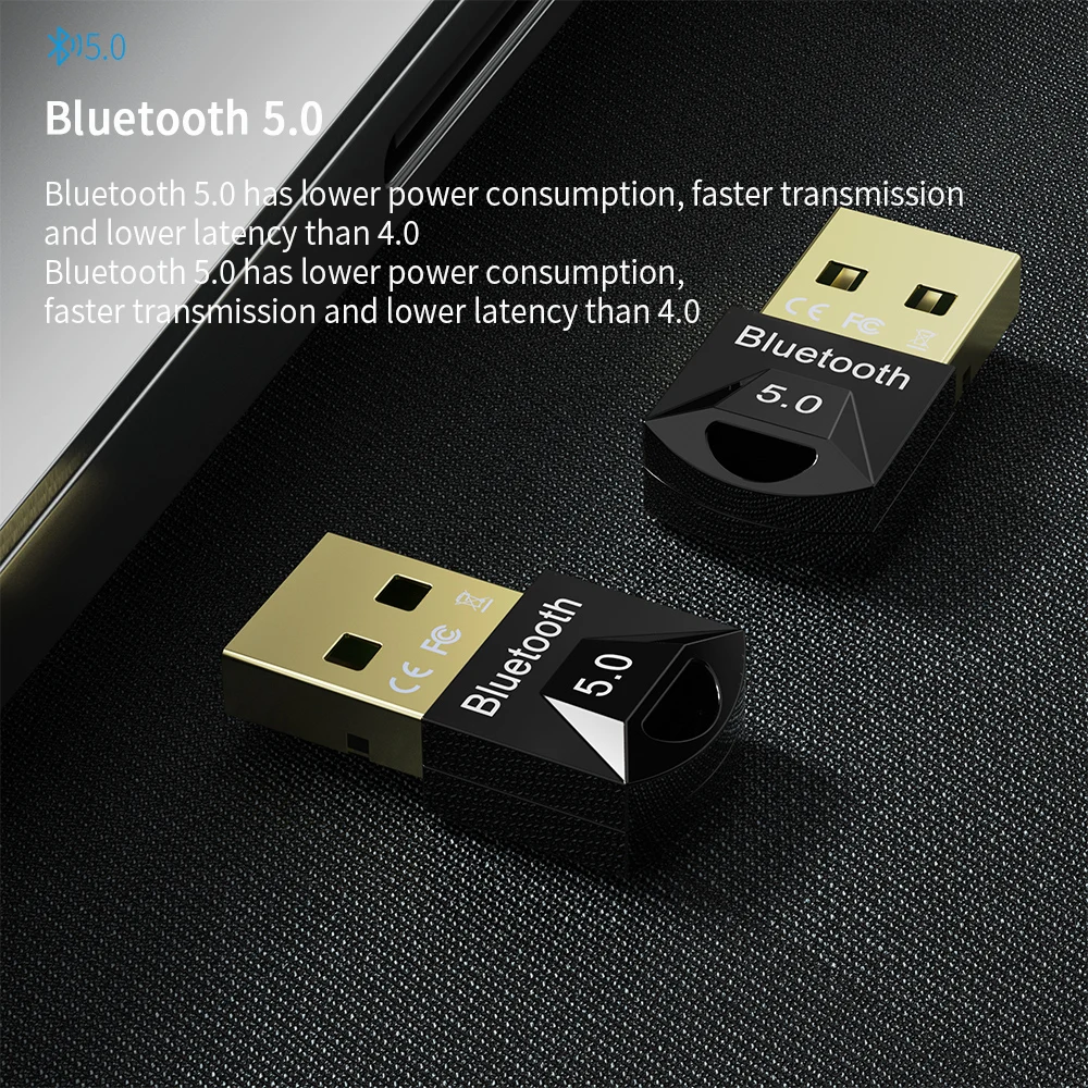 Essager USB Bluetooth 5.0 Adapter Dongle Bluetooth Music Audio Receiver Transmitter For Computer PC PS4 Speaker Wireless Mouse