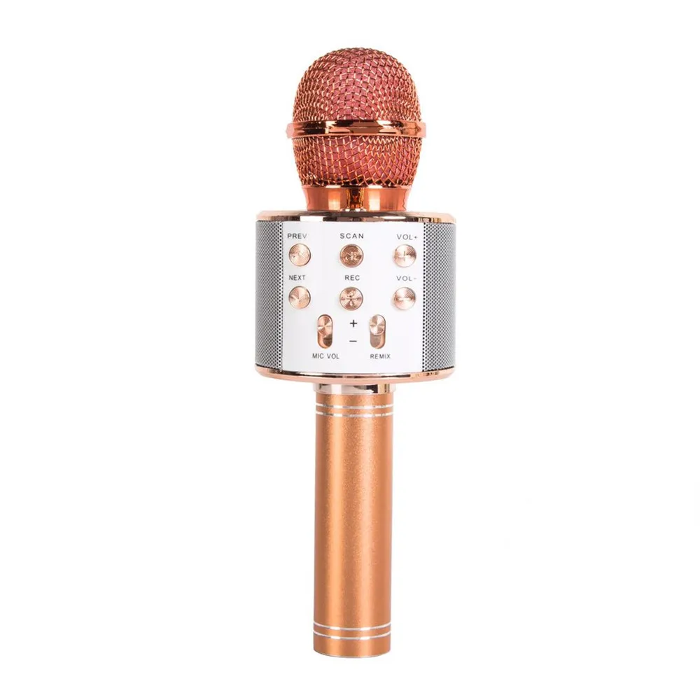 WS-858 Bluetooth Wireless Microphone Home Karaoke Microphones Speaker Handheld Music Player Singing Recorder KTV