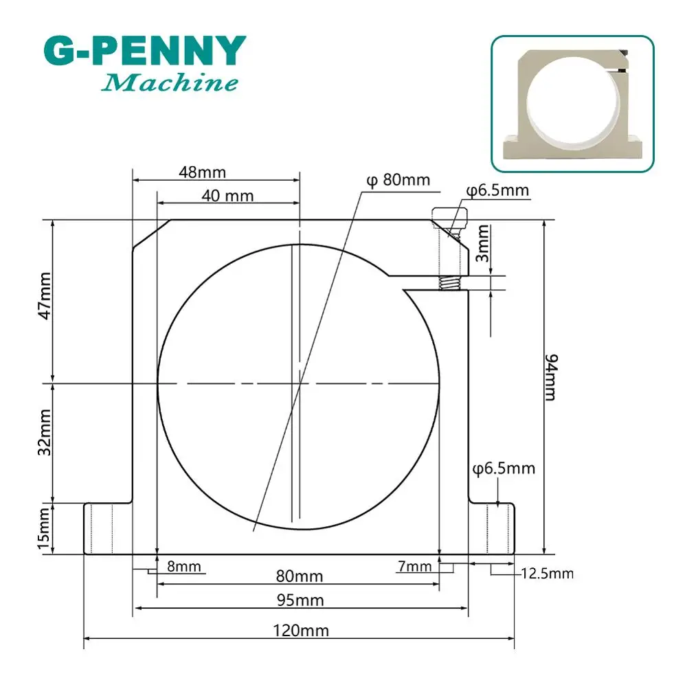 CNC Spindle Motor Clamping Bracket 80mm Diameter mount  Aluminium Bracket 80mm spindle Fixture Holder!