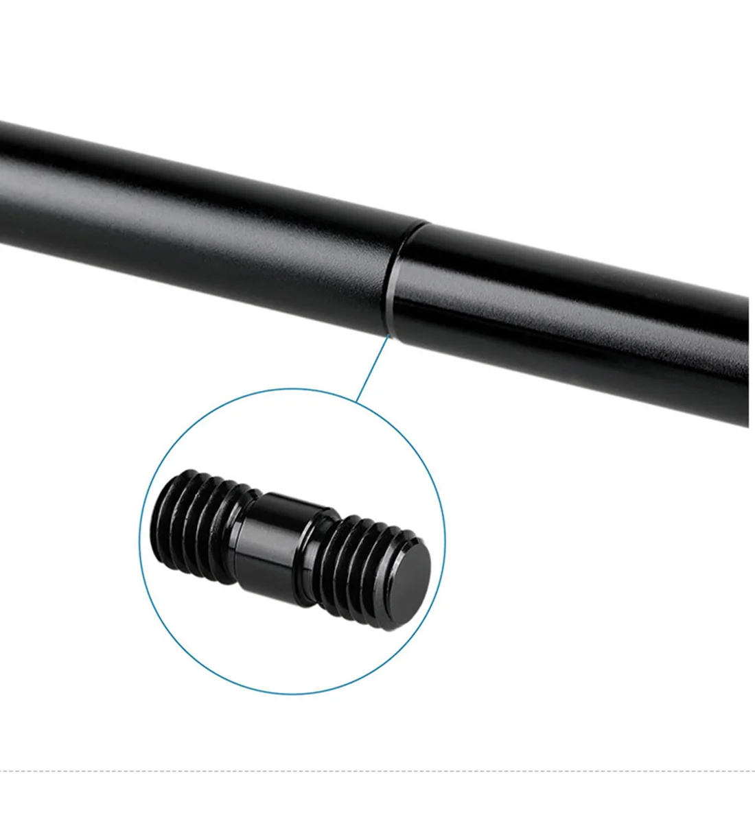BGNing 2 Stück M12 Gewindestangen-Verlängerungsverbinder Schwarz für 15mm Schienensystem DSLR-Kamera Fotografie-Zubehör – Detail 4