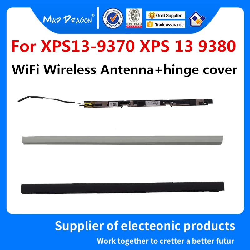 Laptop NEW WiFi Wireless Antenna+hinge cover White black For Dell XPS13 9370 XPS 13 9380 312XC 0312XC 08HCK3 8HCK3 HHCFG 0HHCFG